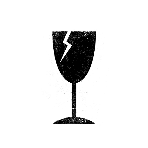 fjodor gejko - pictogramme animation / verpackung piktogramm - collection - gebrochenes glas weinglas