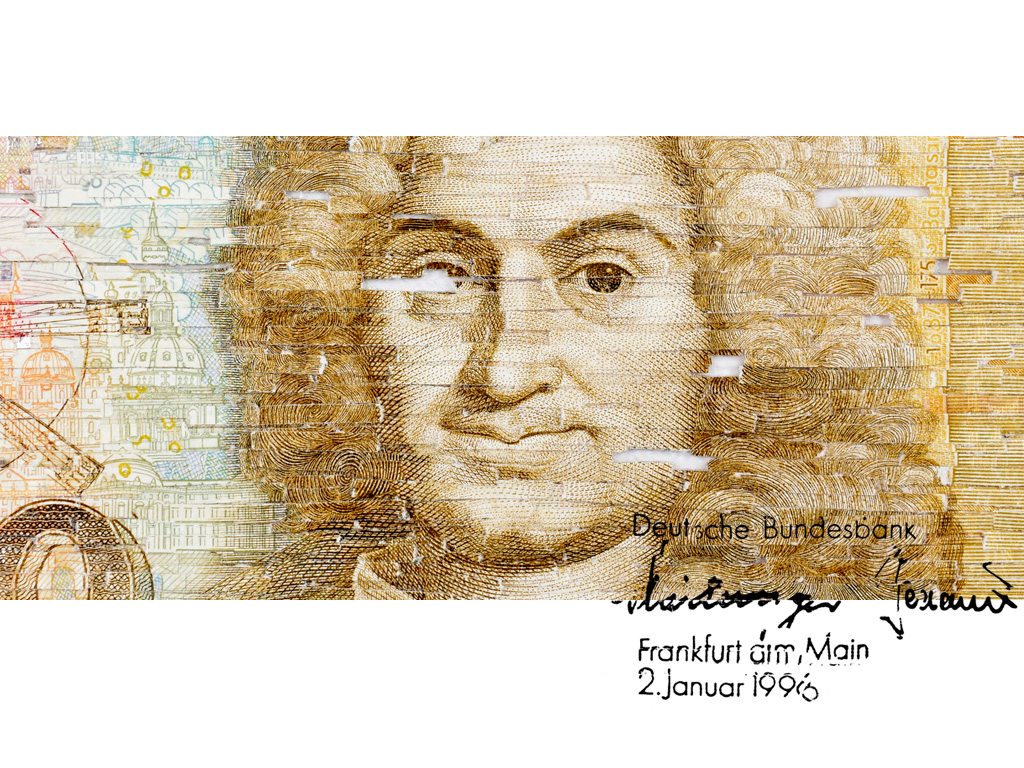 fjodor gejko - 50 d-mark banknote fünfzig deutsche mark rekonstruktion nahaufnahme
