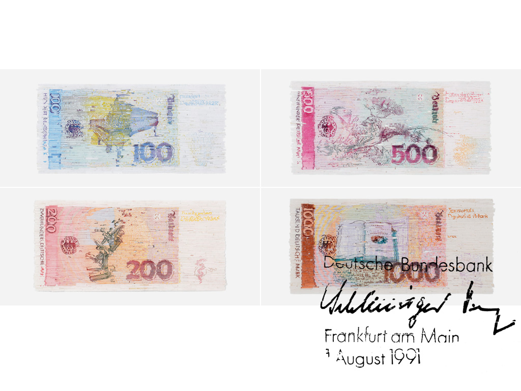fjodor gejko - d-mark verschiedene banknoten deutsche mark reanimation