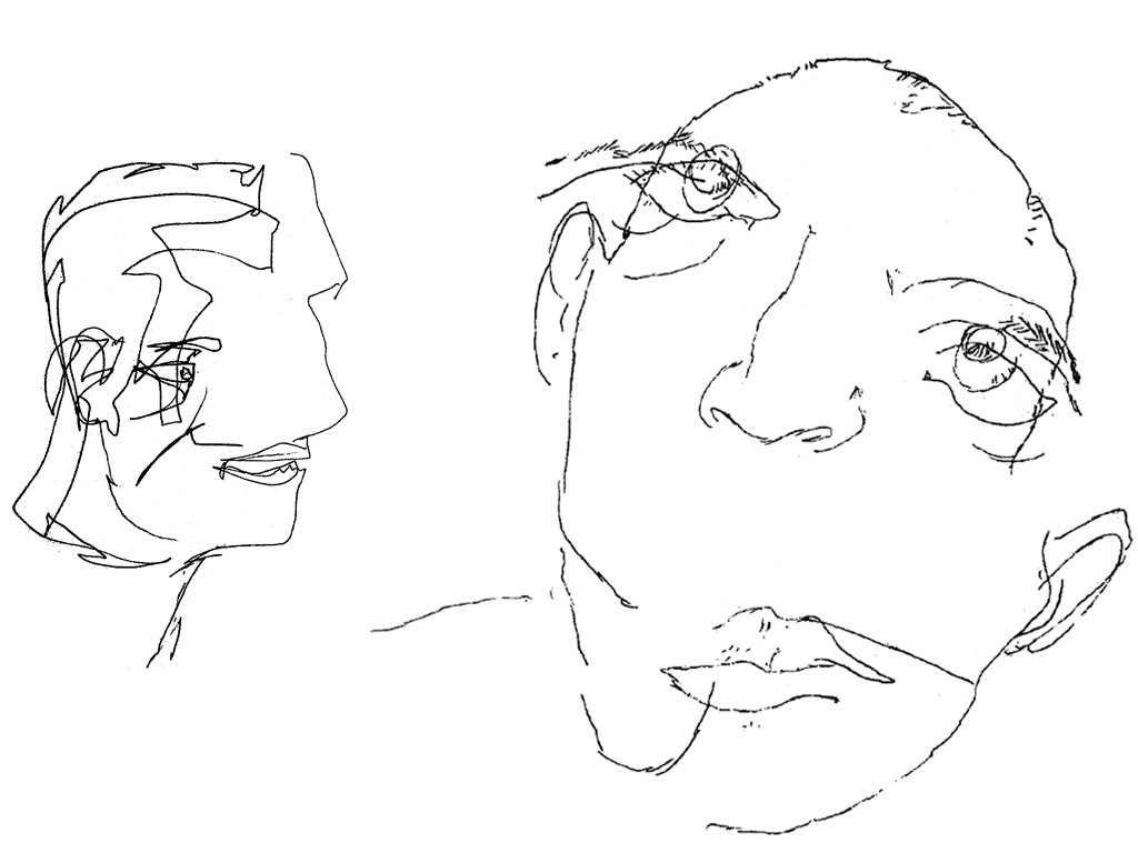fjodor gejko freihandzeichnen - blindzeichnen - фёдор гейко - рисование вслепую - лица портреты