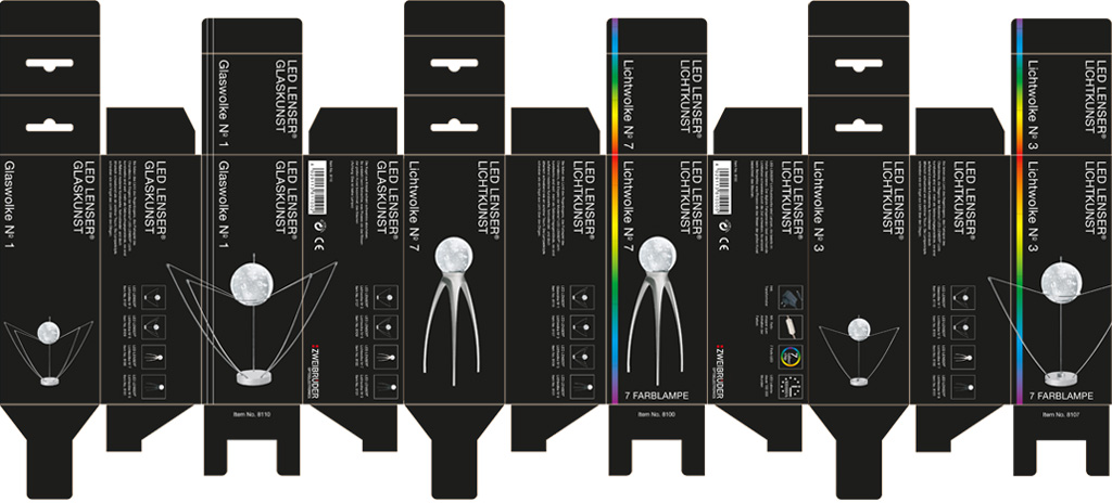 led lenser zweibrüder optoelectronics lichtkuns verpackungsdesign package design