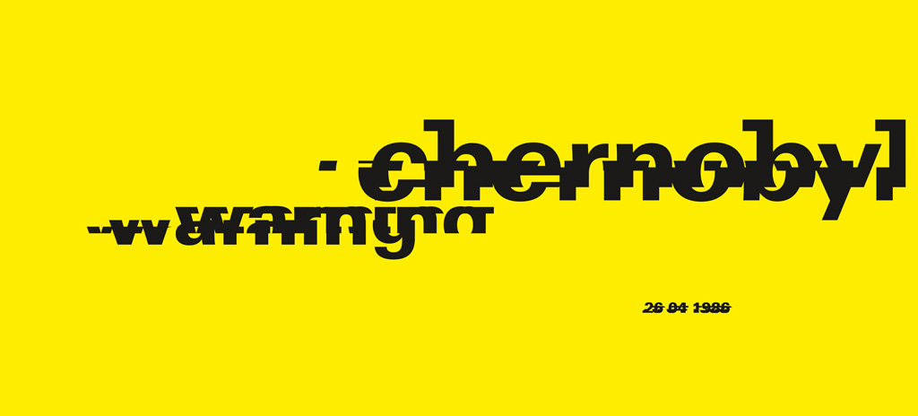 fjodor gejko - 4th block ausstellung exhibition typographic poster against nuclear energy